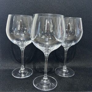 RCR Crystal Balloon Wine Glasses 8 3/4” Set Of 3 Beautiful Sound